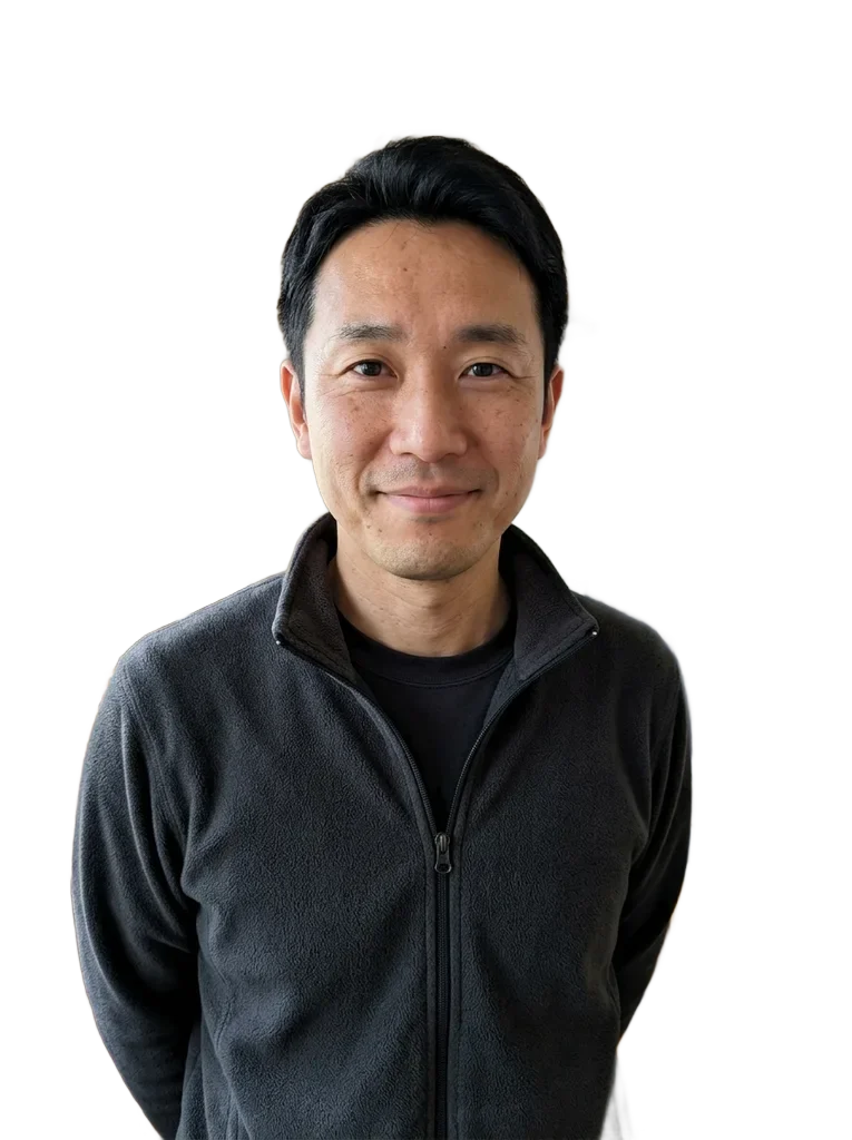 Example: portrait of a man in a dark fleece jacket, background removed